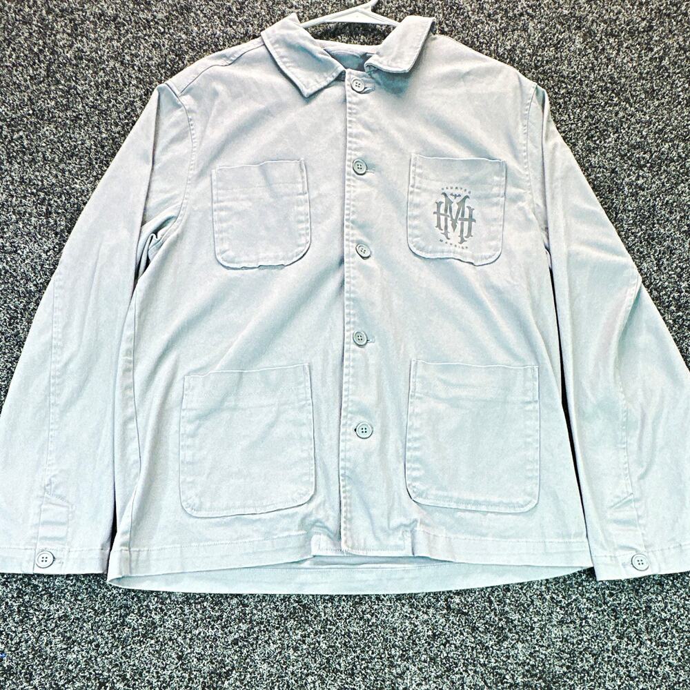 Disney Haunted Mansion Gray Button Front Jacket Adult Unisex Size M